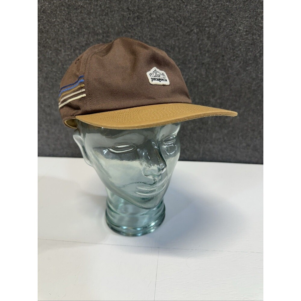 Patagonia Shallow Snap Back Fully Adjustable Brown Organic Cotton Hat Cap Logo